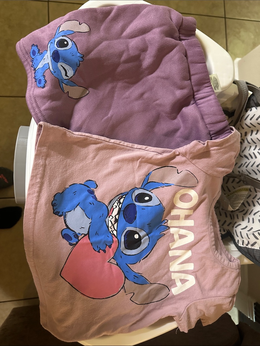 Stitch "Ohana" Pink & Purple Two-Piece Set